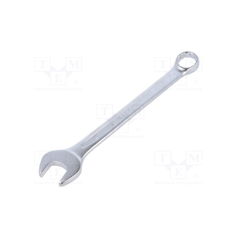 1 pcs x KING TONY - 1060-20 - Wrench, combination spanner, 20mm, Chrom-vanadium steel, L: 245mm