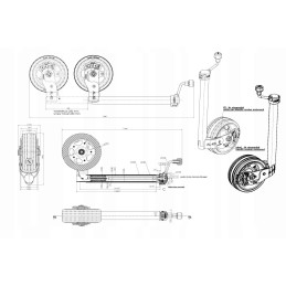 Support wheel for a trailer with a weight of 300kg maneuvering wheel