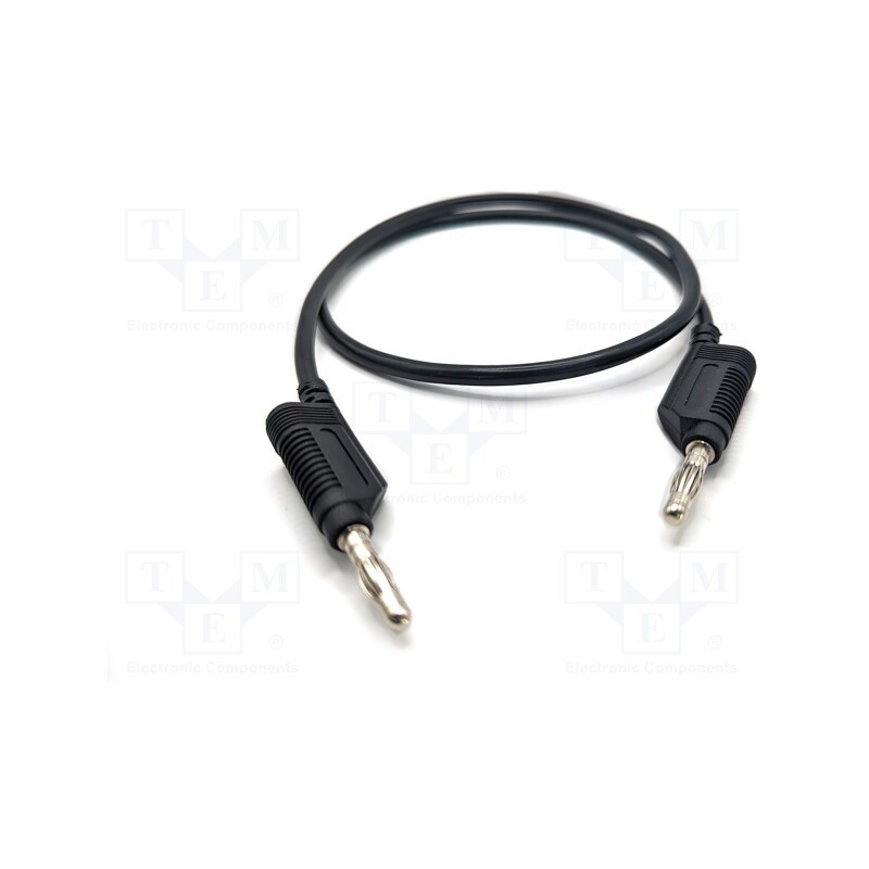 1 pcs x MUELLER ELECTRIC - 22.170-1M-0 - Test lead, 60VDC, 32A, banana plug 4mm,both sides, Len: 1m, black