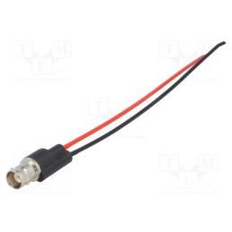 1 pcs x MUELLER ELECTRIC - BU-P4969 - Test lead, BNC socket,free end, Urated: 500V, black,red
