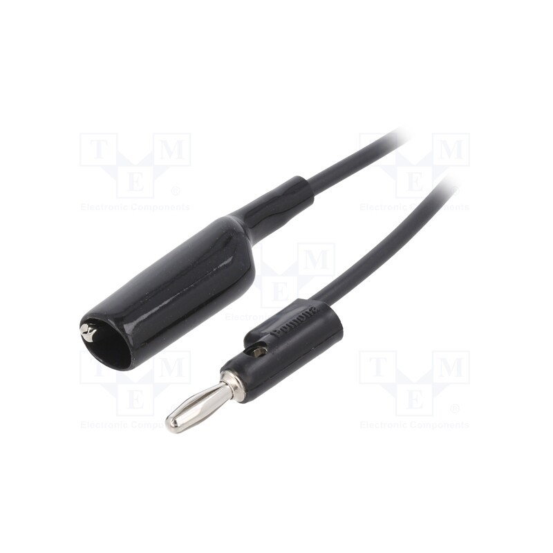 1 pcs x POMONA - 1166-60-0 - Test lead, 30VAC, 5A, banana plug 4mm,aligator clip, Len: 1.524m