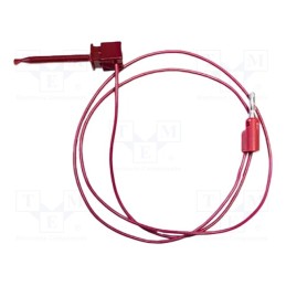1 pcs x MUELLER ELECTRIC - BU-1120-A-36-2 - Test leads, 5A, clip-on hook probe,banana plug 4mm, Urated: 300V