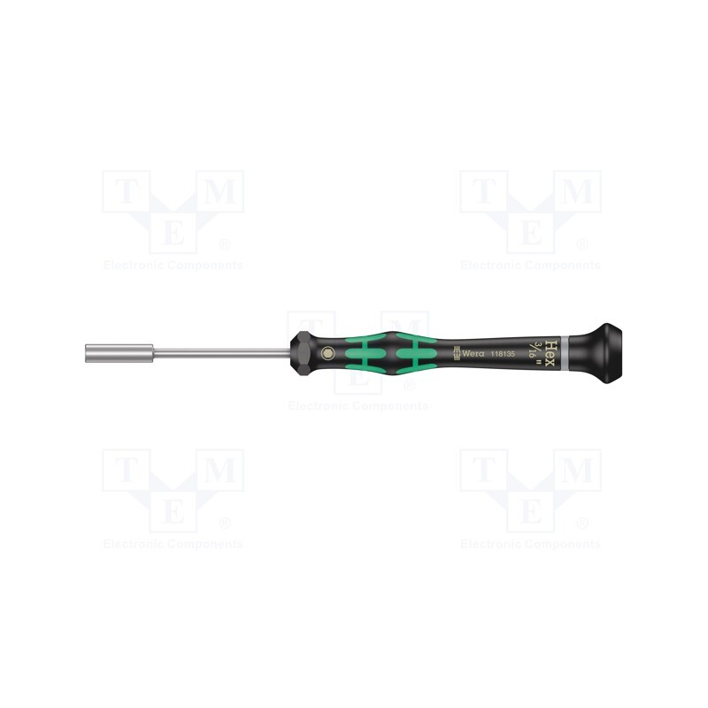 1 pcs x WERA - 5118135001 - Screwdriver, 6-angles socket, precision, Kraftform Micro
