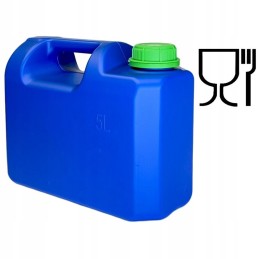 5l blue water canister, certified, without tap