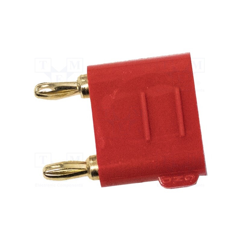 1 pcs x MUELLER ELECTRIC - BU-P2035-2 - Connector: 3mm banana, stackable safety shunt, red, 5A, 2.5kV