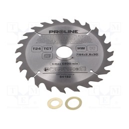 1 pcs x PROLINE - 84182 - Circular saw, Ø: 184mm, Øhole: 30mm, Teeth: 24, cemented carbide