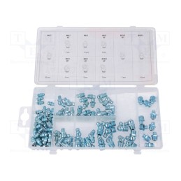 1 set x YATO - YT-06888 - Grease nipple set, metric, 110pcs.