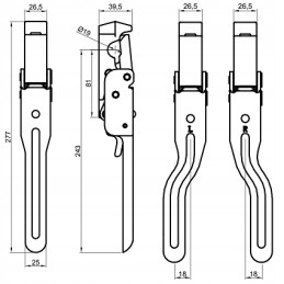 Strong clip, right pronar trailer side lock