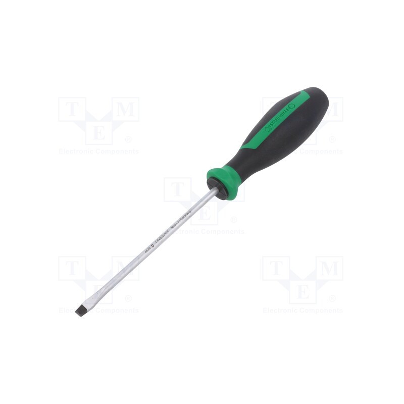 1 pcs x STAHLWILLE - 46203055 - Screwdriver, slot, 5,5x1,0mm, DRALL+, Blade length: 125mm