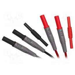 1 pcs x PEAKTECH - P 7005 - Test leads, Inom: 10A, Len: 1m, insulated, black,red
