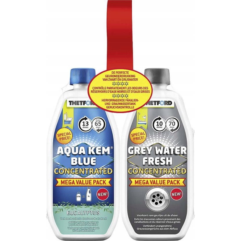 Aqua Kem toilet fluid set for a camper