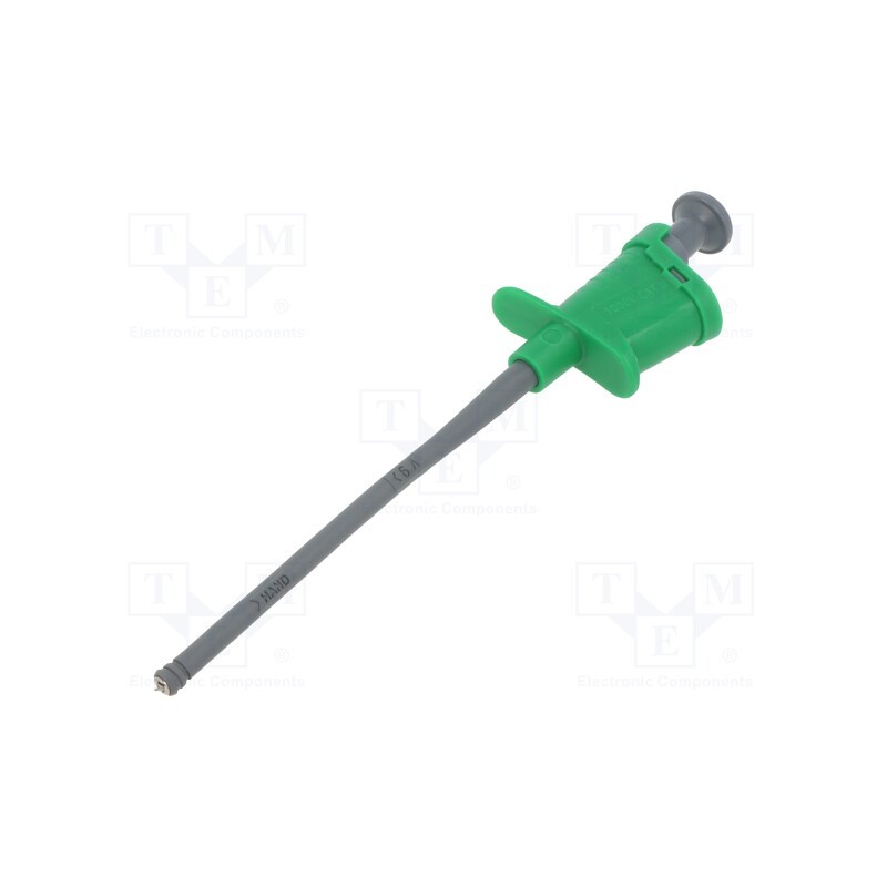 1 pcs x ELECTRO-PJP - 6005-IEC-V - Clip-on probe, pincers type, 6A, green, Grip capac: max.4.5mm