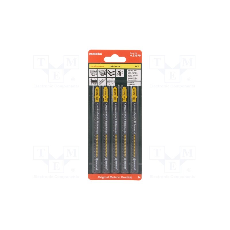 1 set x METABO - 623679000 - Hacksaw blade, wood,chipboard, 104mm, PRECISION WOOD, 5pcs.