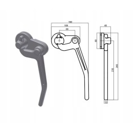 Paper clip lock for the side of the dump truck