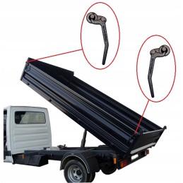 Paper clip lock for the side of the dump truck