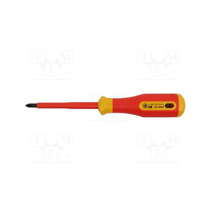 1 pcs x BERNSTEIN - 14-696-VDE - Screwdriver, insulated,slim, PlusMinus cross PZ-type, PZ/S2