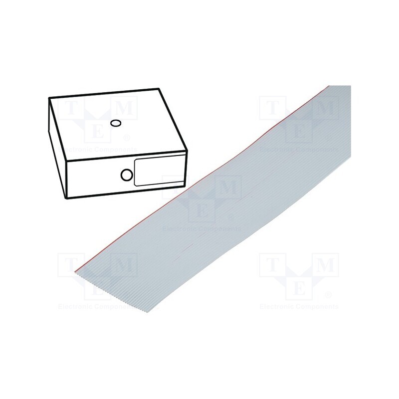 1 rol x 3M - 3539/26 (100FT) - Wire: ribbon, 1.27mm, stranded, Cu, unshielded, PVC, grey, 30.5m