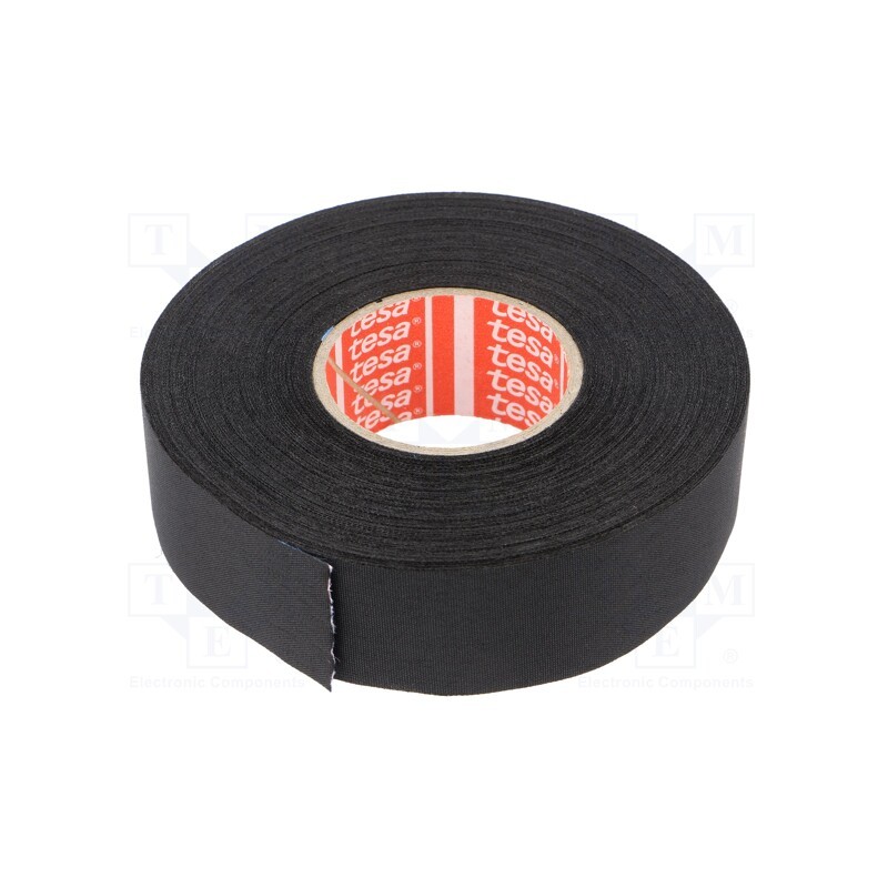 1 pcs x TESA - 51026-00003-00 - Tape: textile, W: 25mm, L: 25m, Thk: 260um, Automotive, rubber, black