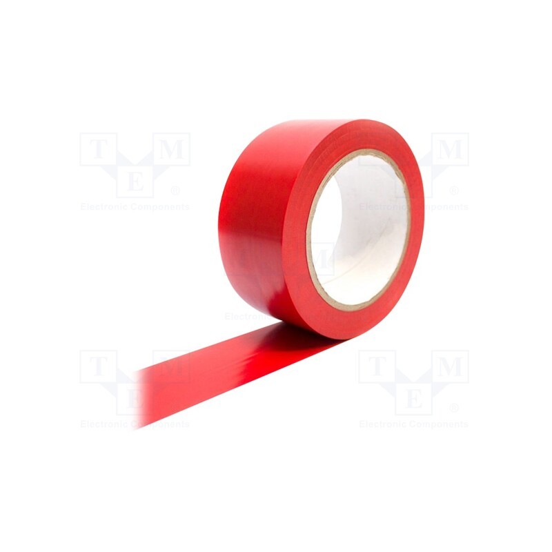 1 pcs x COBA EUROPE - TP030002 - Tape: marking, red, L: 33m, W: 50mm, self-adhesive, Thk: 0.15mm, vinyl