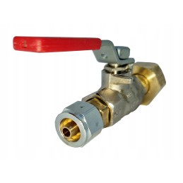 Ball valve for 11 kg gas cylinder with 8 mm Faro hoses