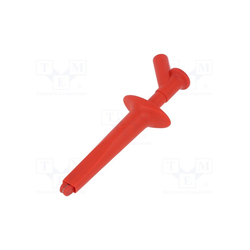 1 pcs x STu00c4UBLI - 66.9474-22 - Clip-on probe, crocodile, 16A, red, Plating: nickel plated, 1kV