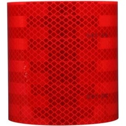 Self-adhesive reflective tape, red foil, 10 cm