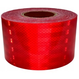 Self-adhesive reflective tape, red foil, 10 cm