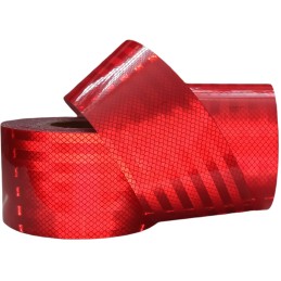 Self-adhesive reflective tape, red foil, 10 cm