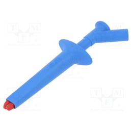 1 pcs x STu00c4UBLI - 66.9474-23 - Clip-on probe, crocodile, 16A, blue, Plating: nickel plated, 1kV