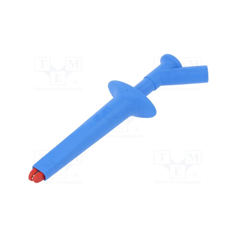 1 pcs x STu00c4UBLI - 66.9474-23 - Clip-on probe, crocodile, 16A, blue, Plating: nickel plated, 1kV