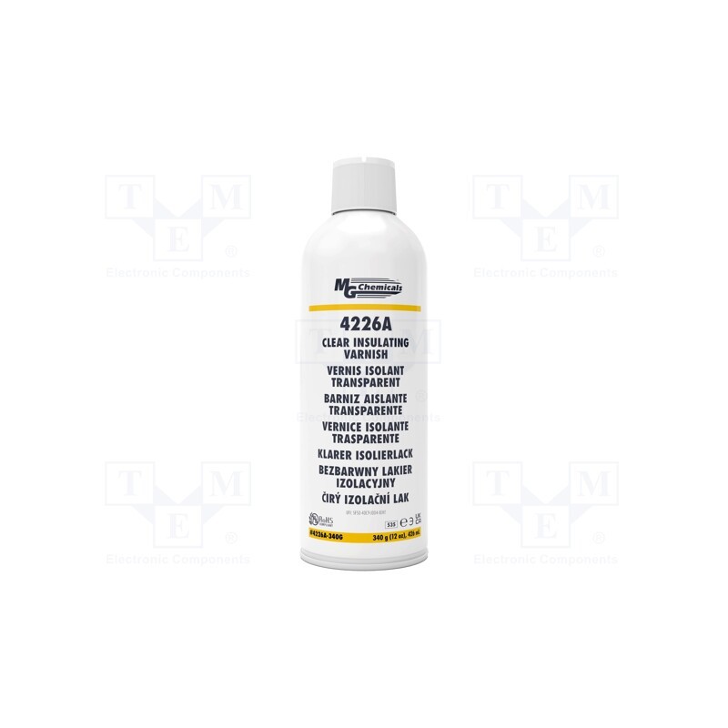 1 pcs x MG CHEMICALS - 4226A-340G - Insulation coating, colourless, spray, 426ml, 0.93g/cm3, 12÷24um