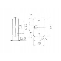 Jokon plr 130 white marker lamp for trailer