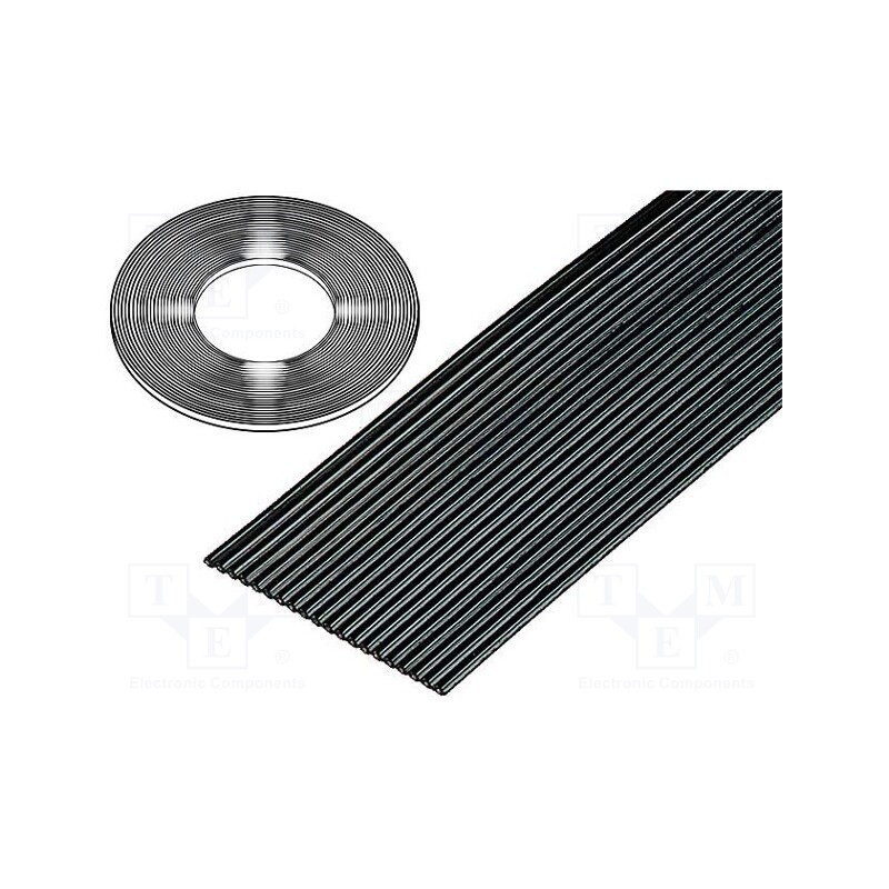 1 rol x 3M - 3319/06 (100FT) - Wire: ribbon, 1.27mm, stranded, Cu, unshielded, PVC, black, 30.5m