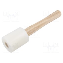 1 pcs x LeanCraft - BOKKEN-PA-60-W - Dro -mallet, 200mm, 330g, 60mm, round, polyamide, wood (ash)