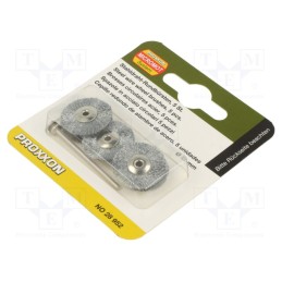 1 set x PROXXON - 28952 - Brush, 22mm, Ø: 2.35mm, Kit: mounting mandrel, 5pcs.