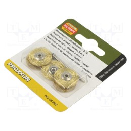 1 set x PROXXON - 28962 - Brush, 22mm, Ø: 2.35mm, Kit: mounting mandrel, 5pcs.