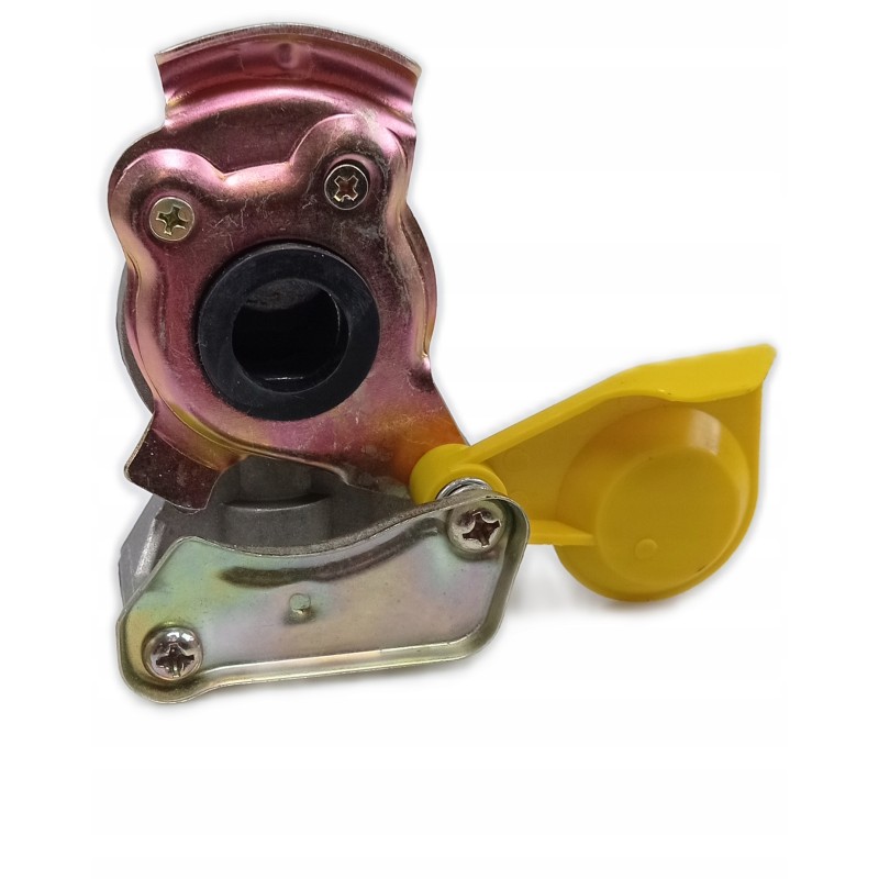 Yellow m22 soft pneumatic connector with valve