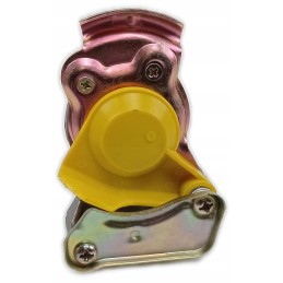 Yellow m22 soft pneumatic connector with valve