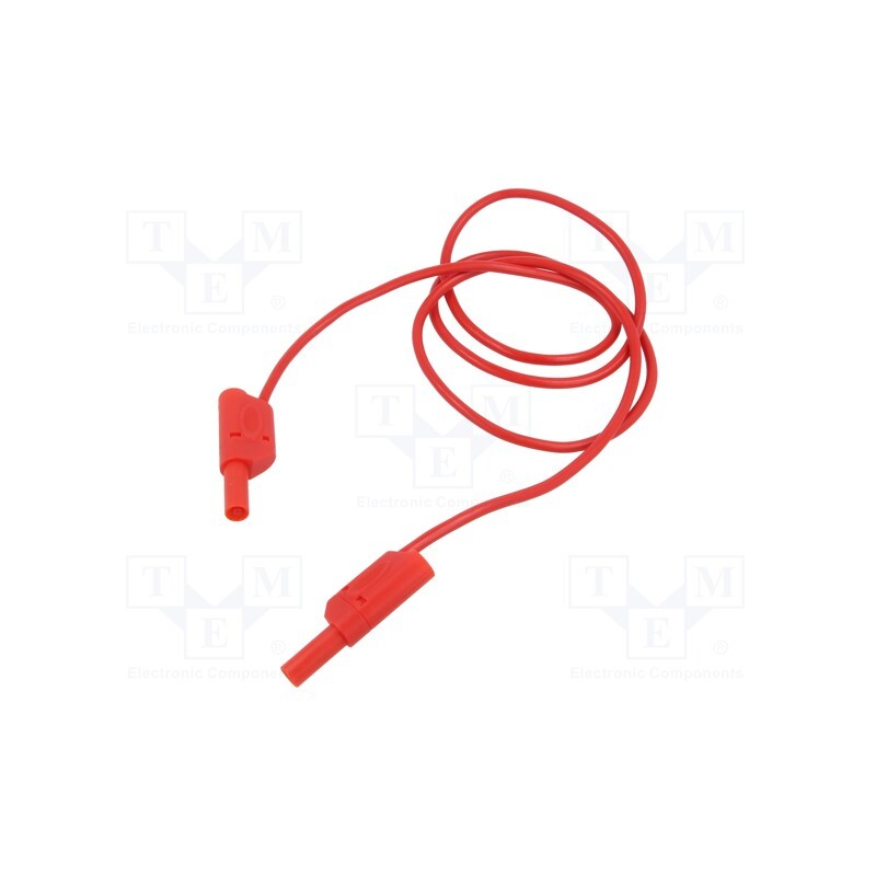 1 pcs x MUELLER ELECTRIC - 22.421-1M-2 - Test lead, 32A, banana plug 4mm,both sides, Urated: 1kV, Len: 1m