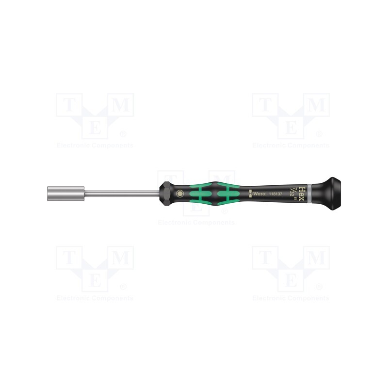1 pcs x WERA - 5118137001 - Screwdriver, 6-angles socket, precision, Kraftform Micro