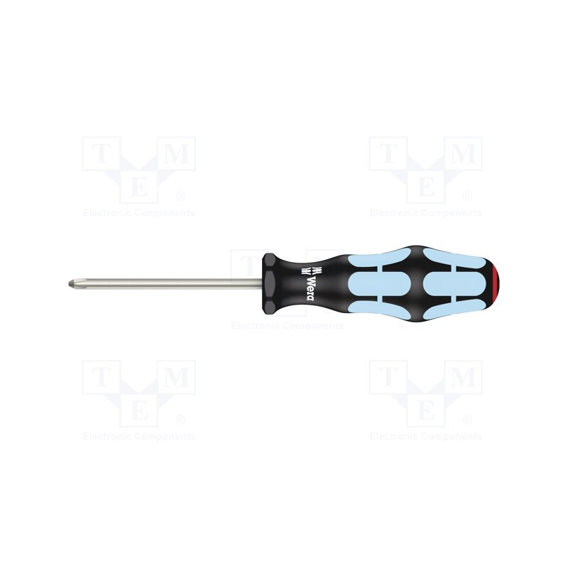 1 pcs x WERA - 5032021001 - Screwdriver, Phillips, PH1, Blade length: 80mm, Overall len: 178mm
