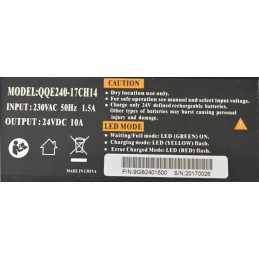 Battery charger 24v 10a model qqe240 17ch14 mast trolley ws10 ws12 ws15