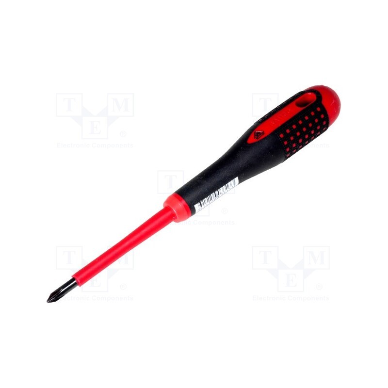 1 pcs x BAHCO - BE-8610S - Screwdriver, insulated, Phillips, PH1, Blade length: 80mm, 1kVAC