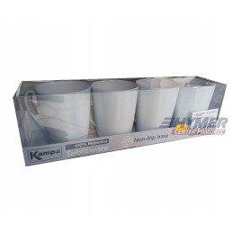 Kampa classic gray mugs, 4 pcs, light gray non slip