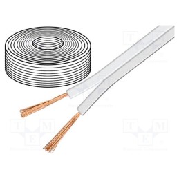 1 rol x Goobay - 15114 - Wire: loudspeaker cable, 2x1.5mm2, stranded, OFC, white