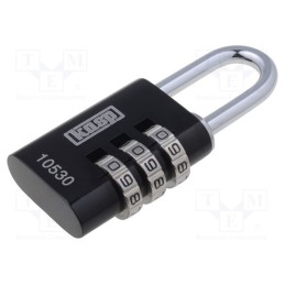1 pcs x KASP - K10530BLAD - Padlock, shackle,combination code, A: 32mm, C: 5mm, B: 27mm