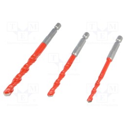 1 set x ALPEN-MAYKESTAG - 0000100803100 -AS - Drill set, steel, plastic case, Tip mat: tungsten carbide, 3pcs.