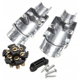 Metal plug, trailer plug 12v 7 pin, twisted