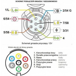 12v 7 pin metal trailer hitch socket