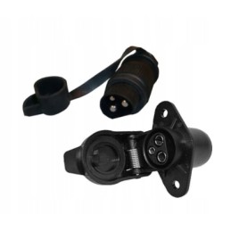 Socket plug 12v 3 pin brass pins